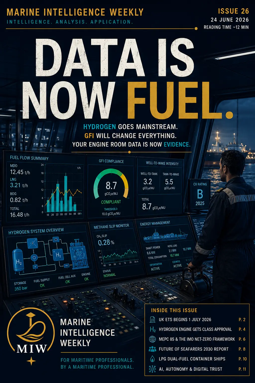 DATA IS NOW FUEL — Marine Intelligence Weekly Issue 26 Cover