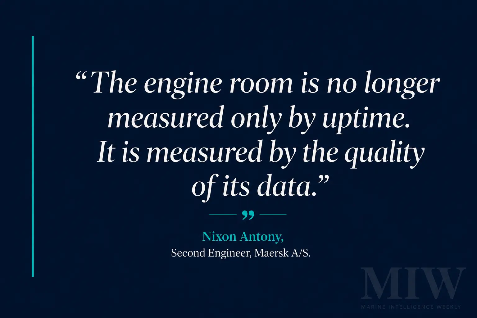 Nixon Antony pull quote — The engine room is no longer measured only by uptime